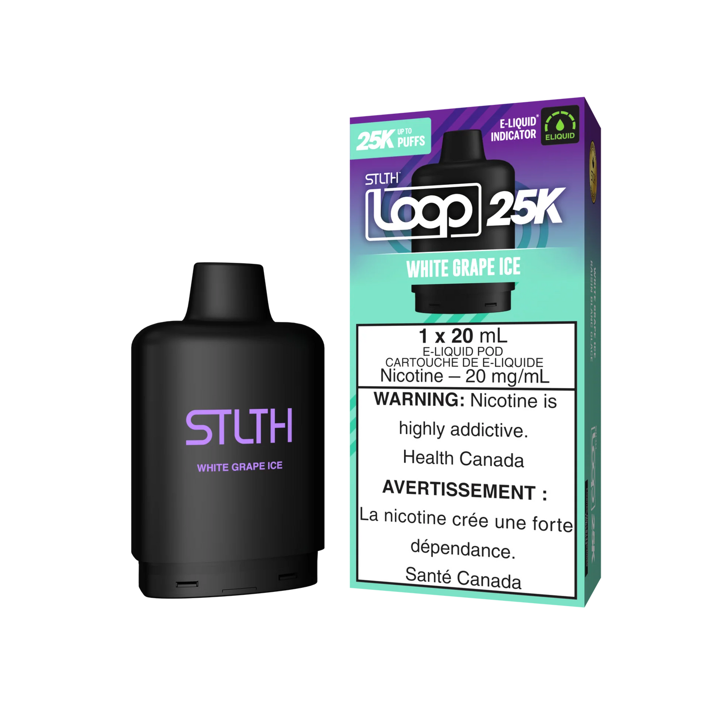 Stlth LOOP 2 disposable pods 25k - White Grape Ice