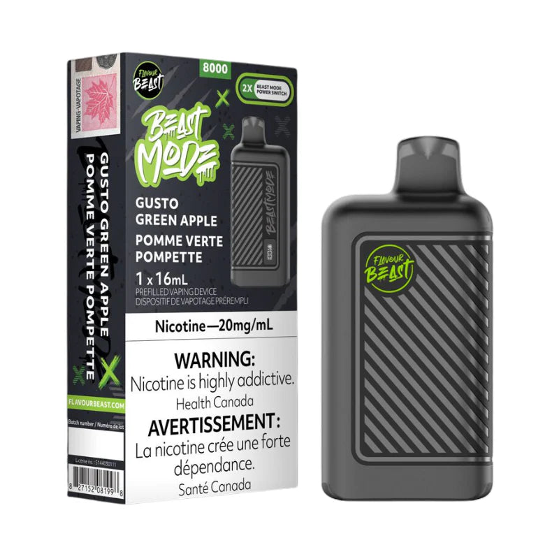 Flavour Beast Max Disposable 18000 puffs Gusto Green Apple