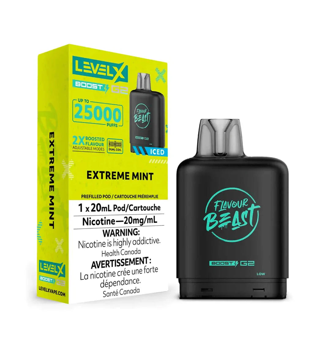 Flavour Beast Level X 25000 puffs Extreme Mint